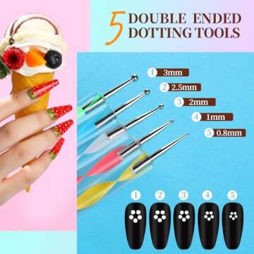 Teenitor Nail Art Kit, Nail Art Tools with Nail Art Brushes, Nail Design Kit, Nail Dotting Tools, Nail Stickers, Nail Rhinestones, Nail Art Foil, Nail Art Tapes, Nail Accessories For Nail Art