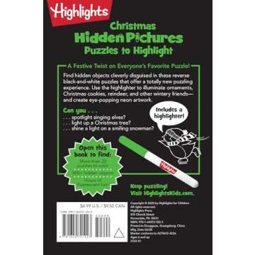 Christmas Hidden Pictures Puzzles to Highlight: Activity Book with Winter Puzzles, Over 300 Hidden O...