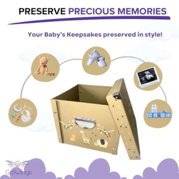 GroWings Baby Keepsake Box – Preserve Precious Memories