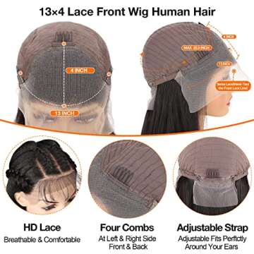Eyefanniy Lace Front Wigs for Black Women - Body Wave Style