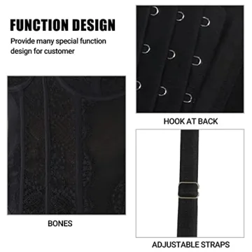 Raxnode Lace Bustier Corset Tops for Women