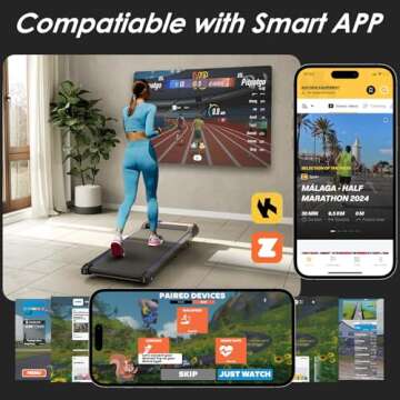 UPREIGN 3 in 1 Treadmill, Portable Under Desk Walking Pad with Incline for Home/Office, Remote Control, LED Display