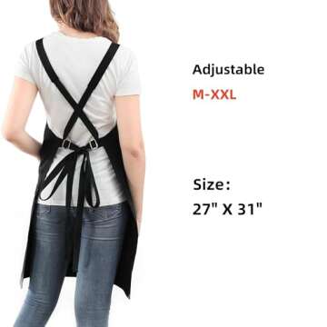 Sturdy Cotton Apron with Large Pockets - Unisex