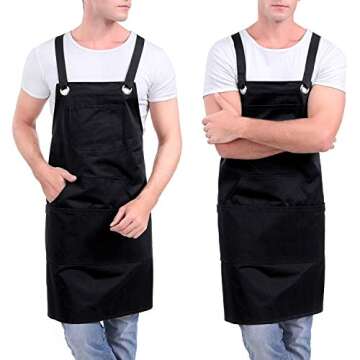 Sturdy Cotton Apron with Large Pockets - Unisex