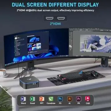 KAMRUI AK1PLUS N95 Mini PC with 4K Dual Monitor Support