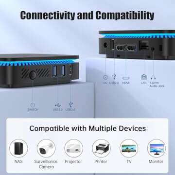 KAMRUI AK1PLUS N95 Mini PC with 4K Dual Monitor Support