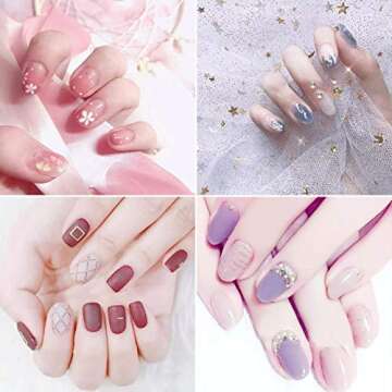 5 Pcs Nail Art Liner Brushes, Owlbbabies Double Ended Painting Nail Design Brush Pen Nail Art Point Drill Drawing Brush Dotting Pen Tools Set Include Liner Brushes and Dotting Pen 5/7/9/11/14mm