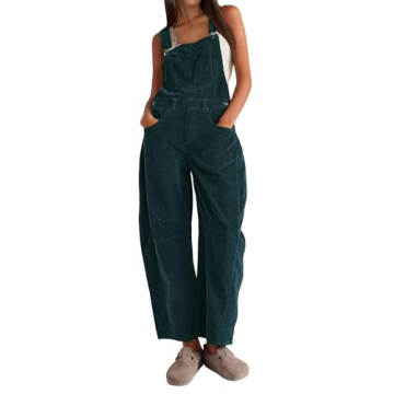 AMEBELLE Corduroy Overalls for Women Barrel Wide Leg Bib Corduroy Pants Women Adjustable Romper Jump...