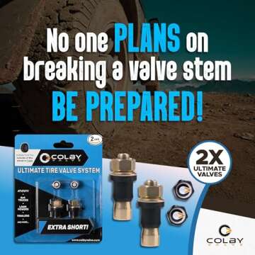 Colby Valve Ultimate Permanent Tire Valve Stem Replacement System | Valve Stem Short | No Need to Re...