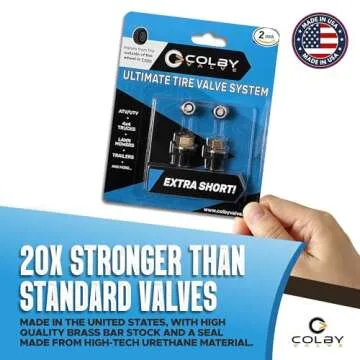 Colby Valve Ultimate Permanent Tire Valve Stem Replacement System | Valve Stem Short | No Need to Remove Tire | Tire Valve Stem Kit Made in USA from Quality 360 Brass Components