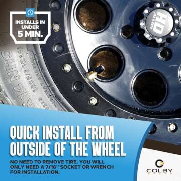 Colby Valve Ultimate Permanent Tire Valve Stem Replacement System | Valve Stem Short | No Need to Remove Tire | Tire Valve Stem Kit Made in USA from Quality 360 Brass Components