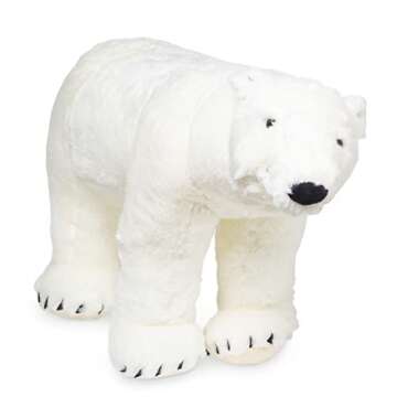 Melissa & Doug Giant Polar Bear - Lifelike Stuffed Animal (nearly 3 feet long)