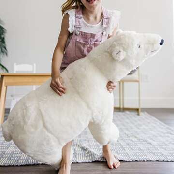 Melissa & Doug Giant Polar Bear - Lifelike Stuffed Animal (nearly 3 feet long)