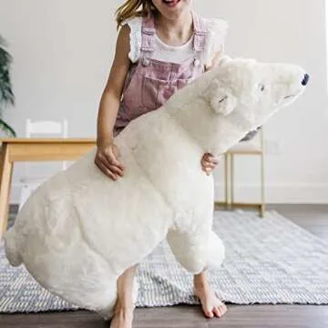 Melissa & Doug Giant Polar Bear - Lifelike Stuffed Animal (nearly 3 feet long)