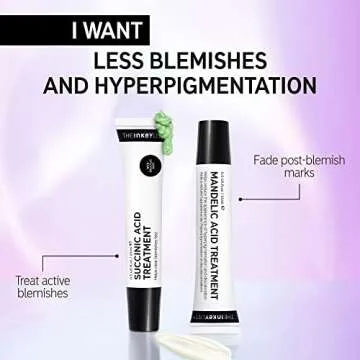 The INKEY List Succinic Acid Treatment, Helps Reduce Blemishes, Dead Skin Cells and Oil in Pores Without Causing Dry Skin, 1% Salicylic Acid, 0.50 fl oz