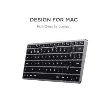 Satechi Slim X1 Keyboard for Mac – Bluetooth, Backlit,& Multi-Device