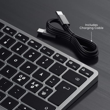Satechi Slim X1 Keyboard for Mac – Bluetooth, Backlit,& Multi-Device