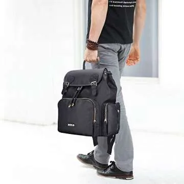 Hafmall Diaper Backpack Diaper Bag with Stroller Hooks, Pañaleras para Bebe, Diaper Backpack for Mom