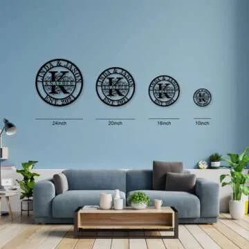 Personalized Metal Name Sign Custom Family Decor