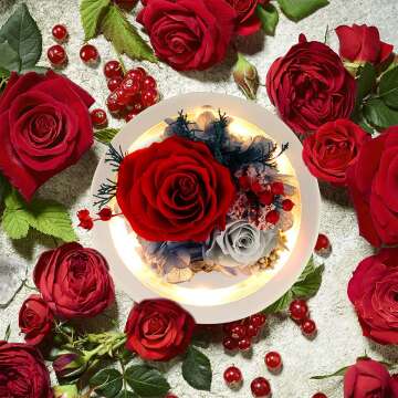 Eternal Rose Gift in Glass Dome for All Occasions
