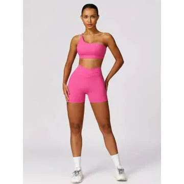 ABOCIW Women's One Shoulder Workout Set - Stylish Activewear