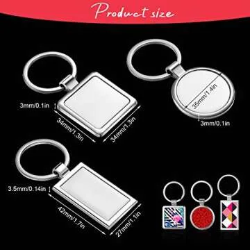 Sublimation Keychain Set for DIY Crafts - 12 Pieces
