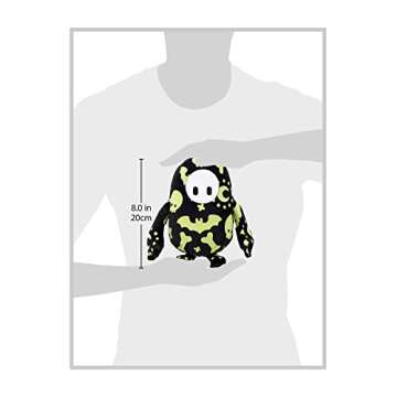 FALL GUYS Ultimate Knockout Small 8" Collectible Plush Toy - Glow in The Dark Spooky Doodles