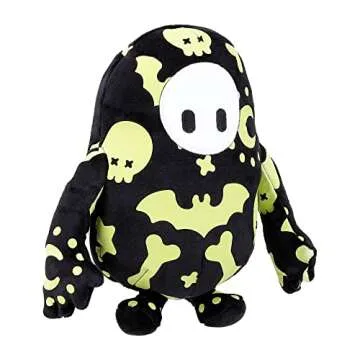FALL GUYS Ultimate Knockout Small 8" Collectible Plush Toy - Glow in The Dark Spooky Doodles