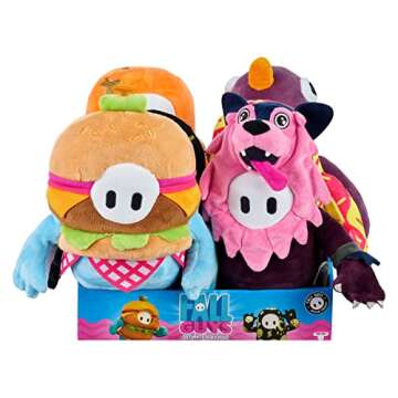 FALL GUYS Ultimate Knockout Small 8" Collectible Plush Toy - Glow in The Dark Spooky Doodles