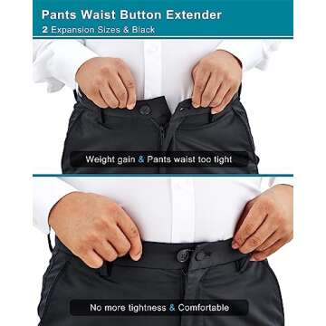 Pants Waist Extender for Comfort – 16Pcs Button Set