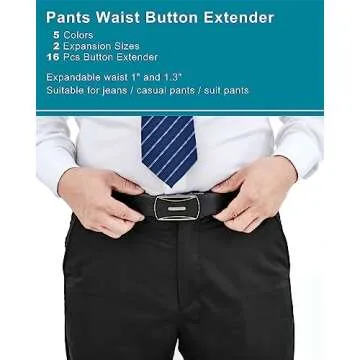 Pants Waist Extender for Comfort – 16Pcs Button Set