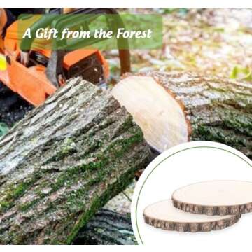 2 Pack Wood Slices for Centerpieces 8-9 inches Nature Unfinished Round Wood Chips for Crafts, Large Wood Slabs for Weddings Centerpieces Decor and DIY Painting Crafts