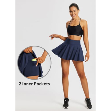 BALEAF Women's Flattering High Waisted Skorts with Pockets