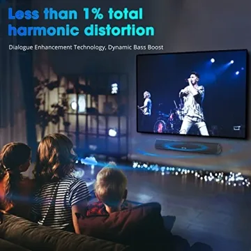 BESTISAN Soundbar Bluetooth 5.0 Enhanced Bass Wall Mountable