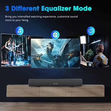 BESTISAN Soundbar Bluetooth 5.0 Enhanced Bass Wall Mountable