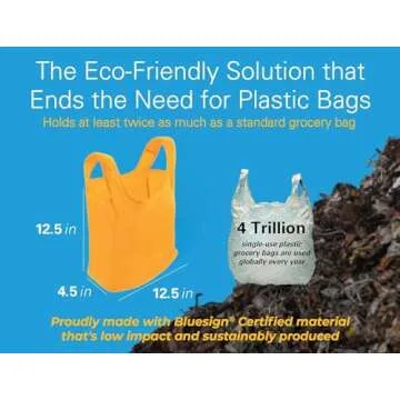 Sturdy Reusable Grocery Bags Foldable and Washable - Made From RipStop Nylon Hold 50lbs - Designed in USA Reusable Shopping Bags Inside a Compact Pod with Carry Clip - 10 Pack in Orange