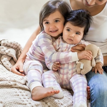 Burt's Bees Baby Girls Footed One-piece Pajamas, Sleep and Play Loose Fit, 100% Organic Cotton, Sizes NB to 6-9 Months