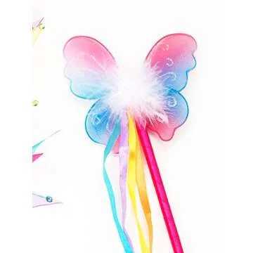 Little Adventures Rainbow Wand & Halo Tiara Fairy Princess Dress Up Costume Accessory