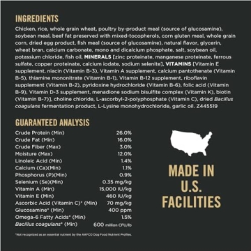 Purina Pro Plan Chicken Rice Dog Food with Probiotics - 47 lb.