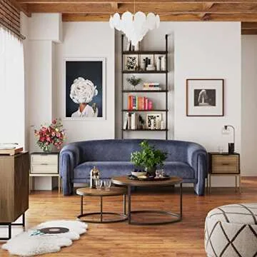 Andrew End, Bedside or Side Table in Matte Black Finish with Two Natural Rattan Drawers Doors for Storage and Brass Gold Accents for Living Room or Bedroom, Black/Cane/Gold, Set of 2