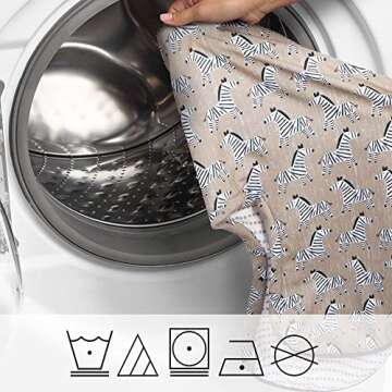 Boppy Nursing Pillow Original Support, Sand Zebra, Ergonomic Nursing Essentials for Bottle and Breastfeeding, Firm Fiber Fill, with Removable Nursing Pillow Cover, Machine Washable