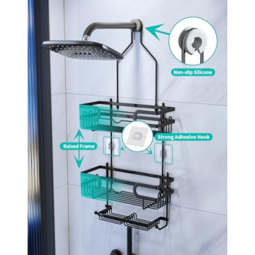 Stylish HapiRm Shower Caddy - Rustproof & No Drilling
