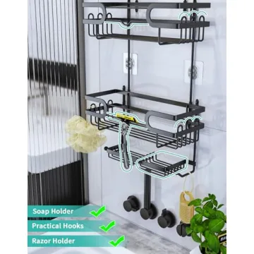 Stylish HapiRm Shower Caddy - Rustproof & No Drilling