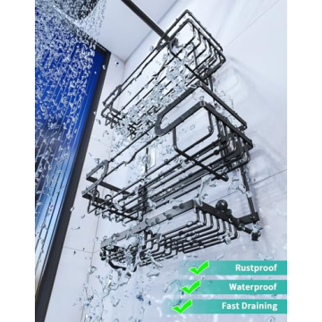 Stylish HapiRm Shower Caddy - Rustproof & No Drilling