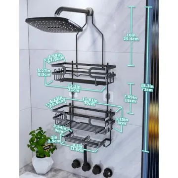 Stylish HapiRm Shower Caddy - Rustproof & No Drilling
