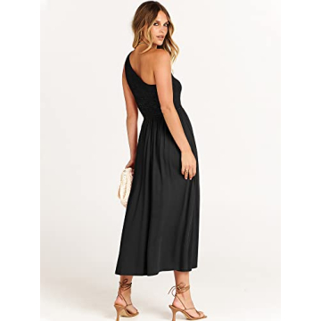Stylish ANRABESS Women's One Shoulder Summer Dress