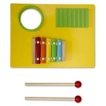 Delta Children Play and Learn Sensory Table for Kids – Includes Shape Sorting, Building Block Baseplate, Gears and Musical Instruments - Use as Sand Table/Sensory Table/Activity Table, White/Primary