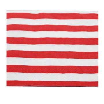 Red Paper Napkins for Party Events - 60 Count Set