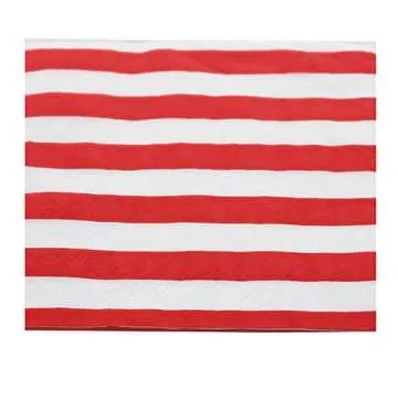 Red Paper Napkins for Party Events - 60 Count Set