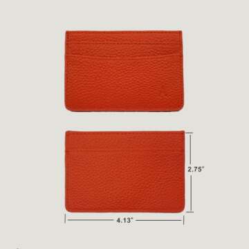 Aphrona Leather 3-Pocket Slim Card Holder - Stylish & Functional